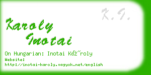 karoly inotai business card
